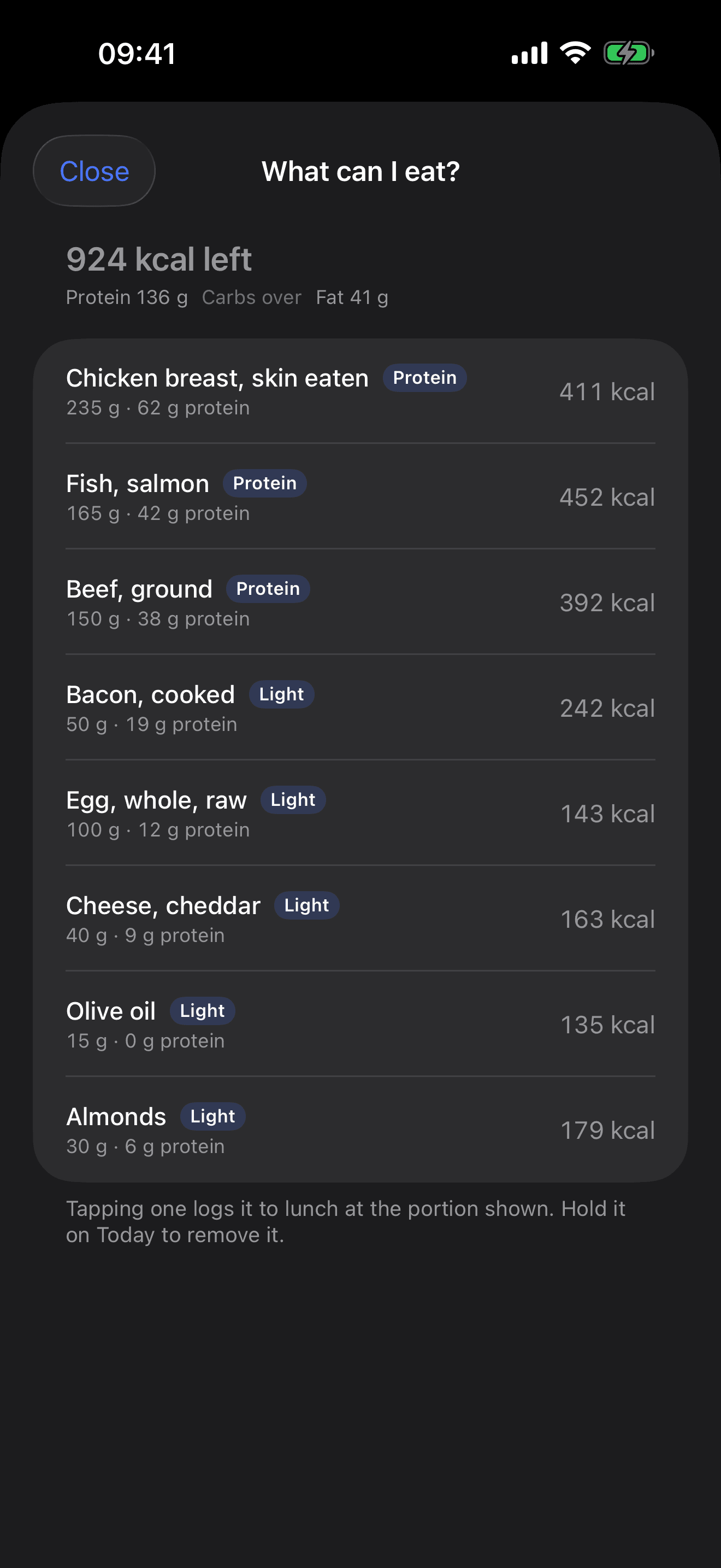 Foods that fit what's left — from what you already eat.