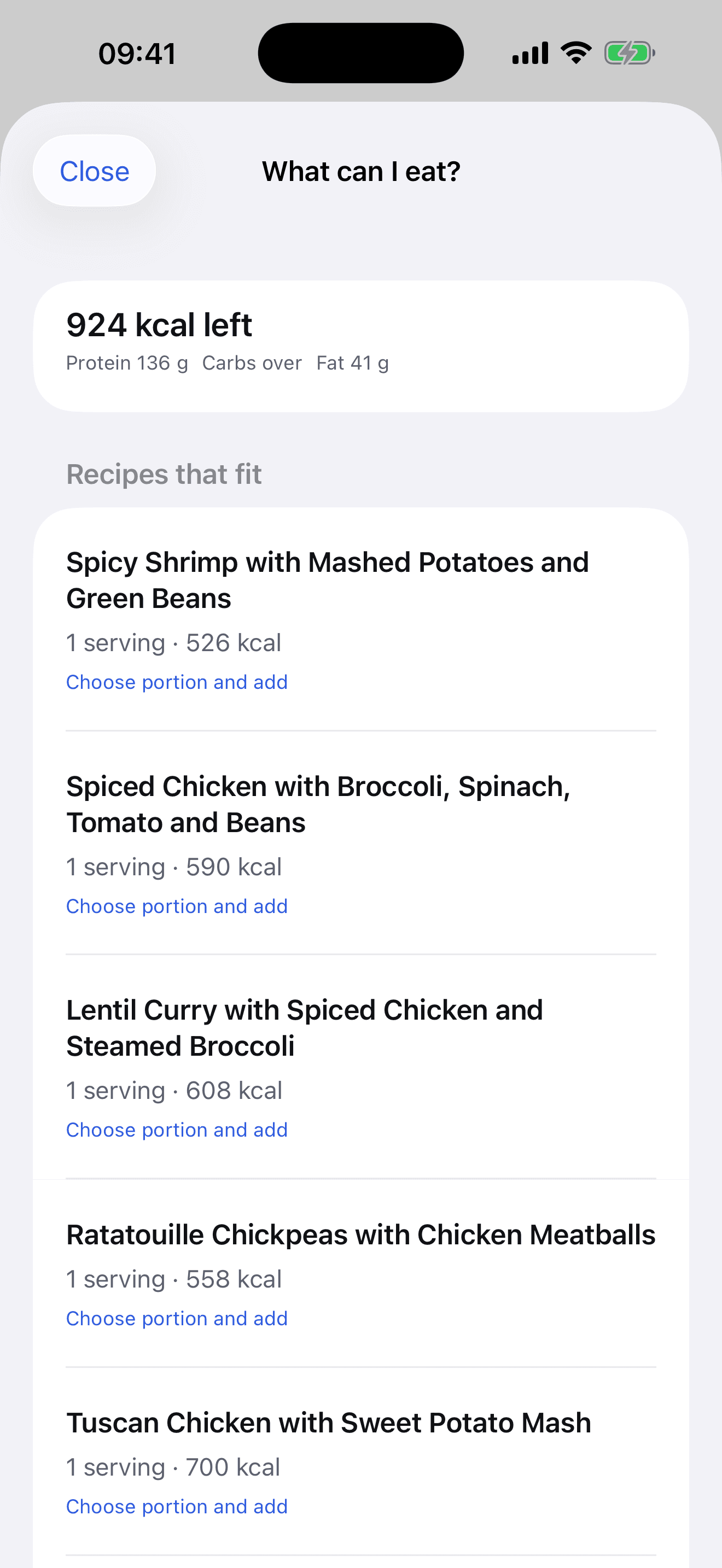 Recipes that fit what's left of the day.